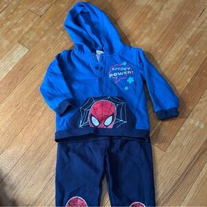 Marvel Spider-Man Blue Hoodie & Navy Pants Kids Costume Set